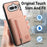 For Nothing Phone (4a) Case Zipper Card Holder Kickstand Jeans Cloth Texture Leather Back Cover - Pink - 7