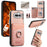 For Nothing Phone (4a) Case with Card Holder Kickstand Leather + TPU + PC Phone Cover - Pink - 1
