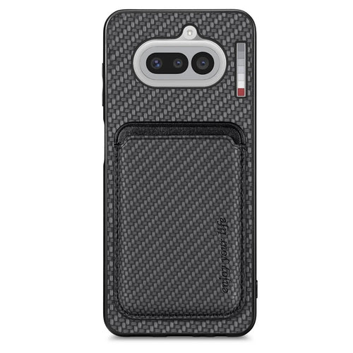For Nothing Phone (4a) Magnetic Case Detachable Card Holder Phone Back Cover - Black - 1