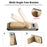 For Nothing Phone (4a) Case Cloth Texture Leather + PC + TPU Phone Cover with Card Holder Kickstand - Khaki - 5