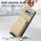 For Nothing Phone (4a) Case Cloth Texture Leather + PC + TPU Phone Cover with Card Holder Kickstand - Khaki - 6