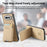 For Nothing Phone (4a) Case Cloth Texture Leather + PC + TPU Phone Cover with Card Holder Kickstand - Khaki - 7