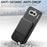 For Nothing Phone (4a) Case Cloth Texture Leather + PC + TPU Cover with RFID Blocking Card Holder - Black - 6