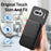 For Nothing Phone (4a) Case Cloth Texture Leather + PC + TPU Cover with RFID Blocking Card Holder - Black - 7