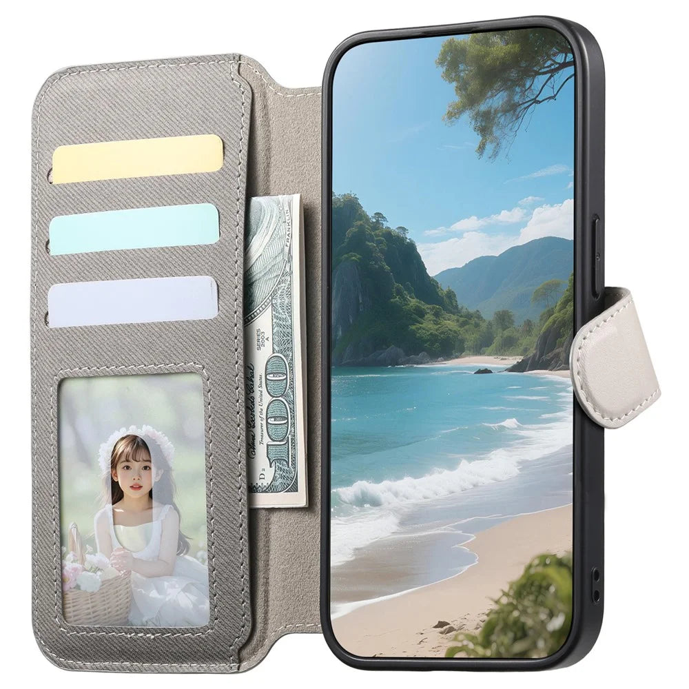 For Samsung Galaxy S26 Ultra Magnetic Case RFID Blocking Detachable Wallet Stand Cloth Texture Leather Phone Cover - Grey - 2