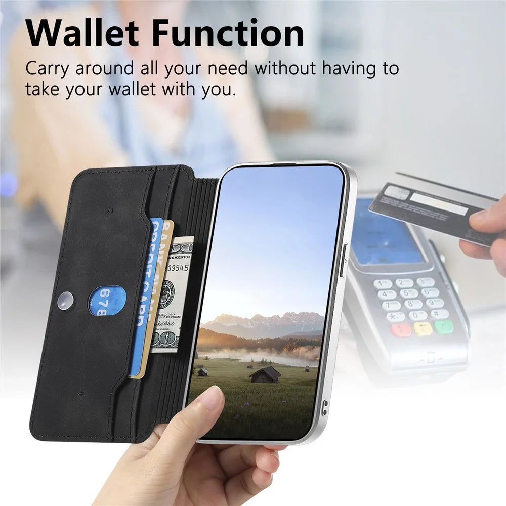 For Samsung Galaxy A27 5G Leather Case Cross Texture Detachable Magnetic Phone Cover Wallet Stand - Black - 7