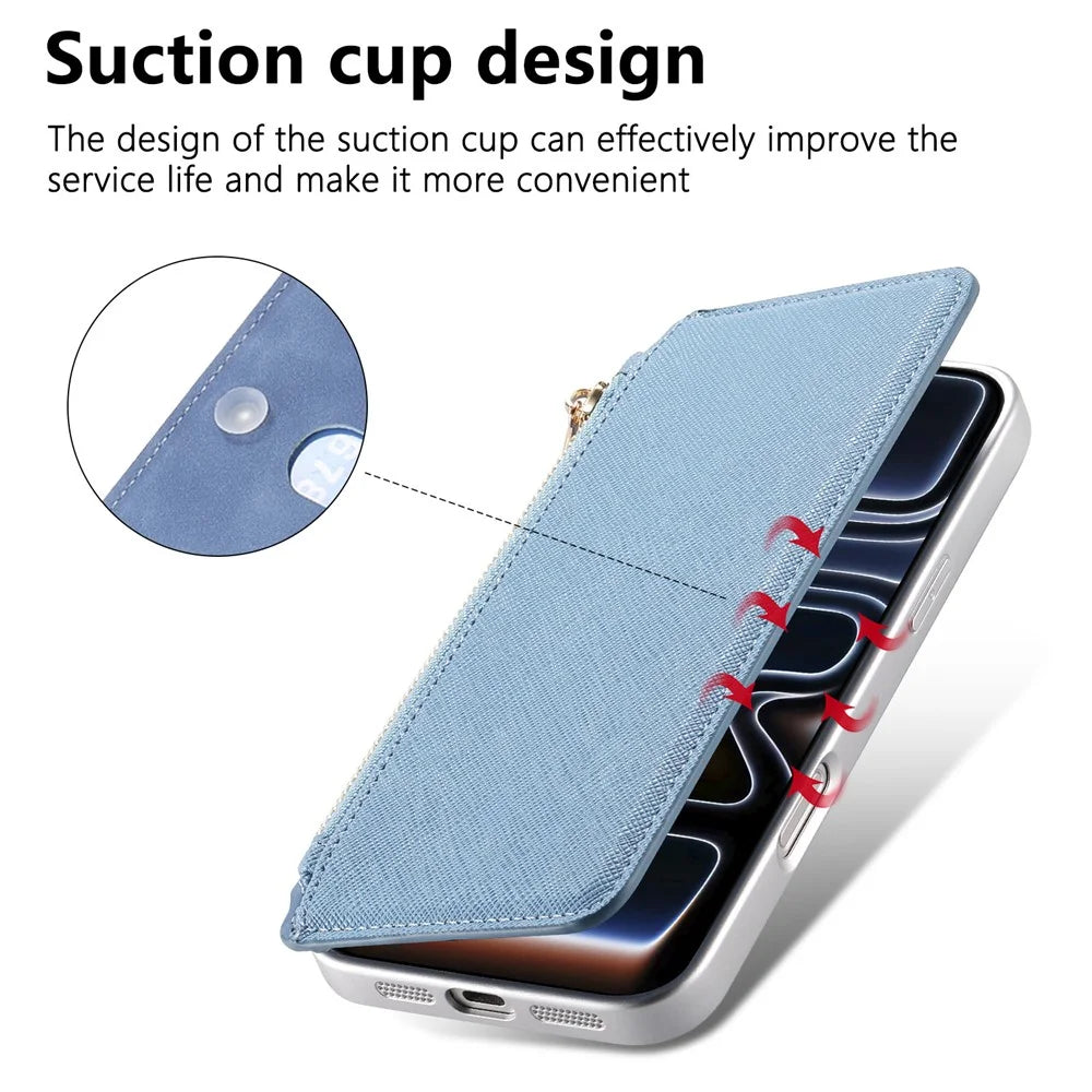 For Samsung Galaxy A18 5G / A18 4G / A17 5G / A17 4G Leather Case Cross Texture Detachable Magnetic Phone Cover Wallet Stand - Blue - 5