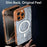 For iPhone 16 Pro Magnetic Case Foxtail Pattern TPU + Acrylic Shockproof Phone Cover - White - 7