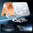 For iPhone 17 Pro Max Magnetic Case Foxtail Pattern TPU + Acrylic Shockproof Phone Cover - White - 5