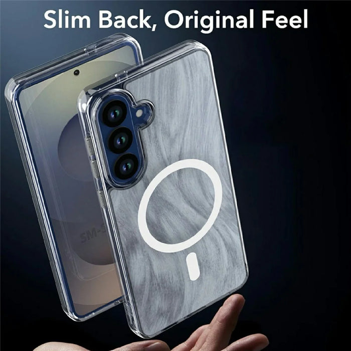 For Samsung Galaxy S26+ Magnetic Case Foxtail Pattern TPU + Acrylic Shockproof Phone Cover - White - 7