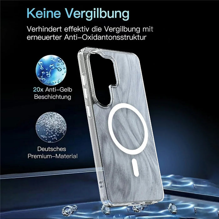 For Samsung Galaxy S26 Ultra Magnetic Case Foxtail Pattern TPU + Acrylic Shockproof Phone Cover - White - 2