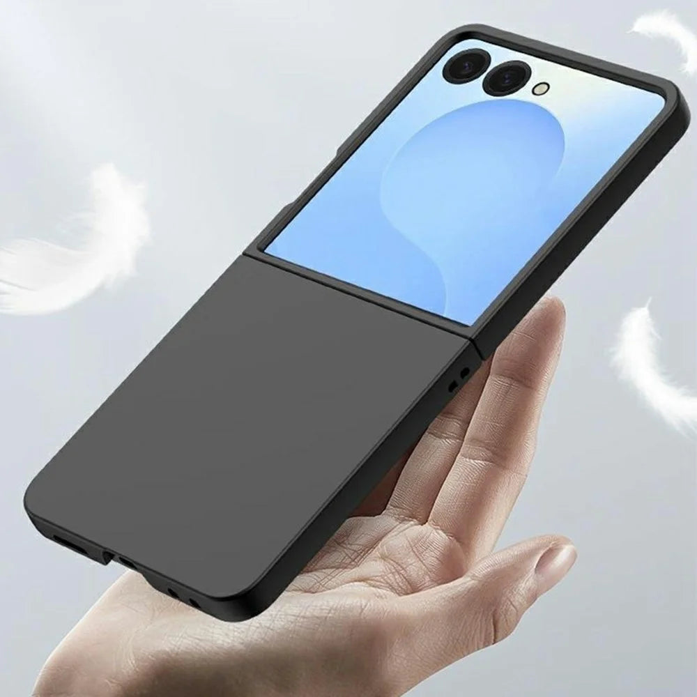For Samsung Galaxy Z Flip8 Case Ultra Thin Skin Touch Rubberized Hard PC Phone Cover - Black - 3