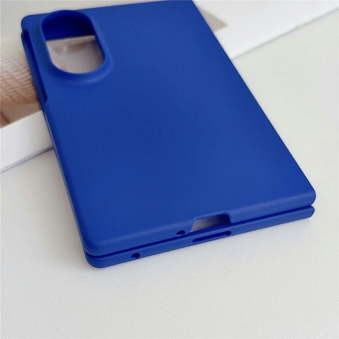 For Samsung Galaxy Z Fold8 Case Ultra Thin Skin Touch Rubberized Hard PC Phone Cover - Dark Blue - 4