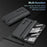 For Samsung Galaxy Z Fold8 Ultra Case Kickstand PC Phone Back Cover with Stylus and Tempered Glass Film - Black - 3