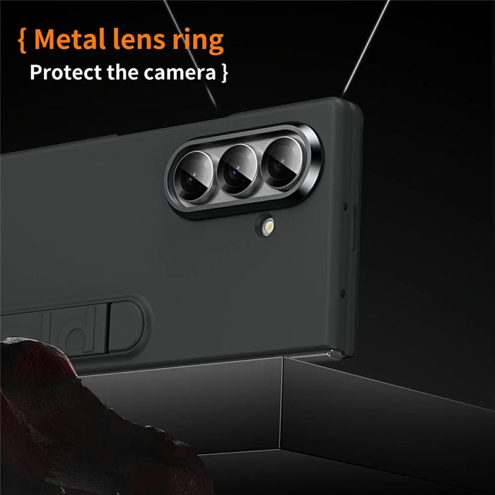For Samsung Galaxy Z Fold8 Ultra Case Kickstand Hard PC Phone Cover (without Screen Protector) - Black - 6