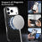 For iPhone 17 Pro Magnetic Case Cloth Texture PC + TPU + PU Leather Anti-Scratch Phone Cover - Black - 3