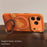 SULADA for iPhone 17 Pro Max Magnetic Case 360° Rotating Ring Kickstand Golden Mountain Pattern PC Slim Phone Cover - Orange - 3