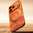 SULADA for iPhone 17 Pro Max Magnetic Case 360° Rotating Ring Kickstand Golden Mountain Pattern PC Slim Phone Cover - Orange - 5