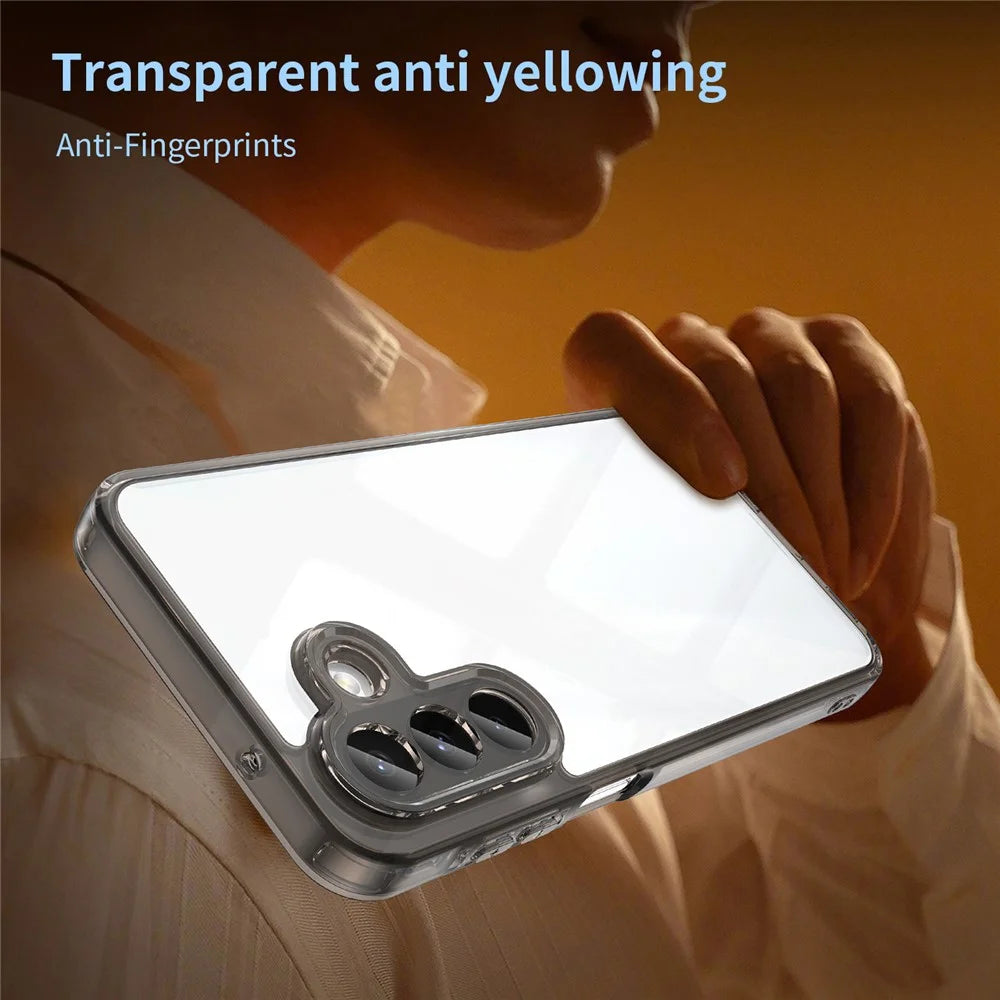 For Samsung Galaxy A27 5G Case TPU + Acrylic Phone Back Cover Anti Yellowing - Black - 3