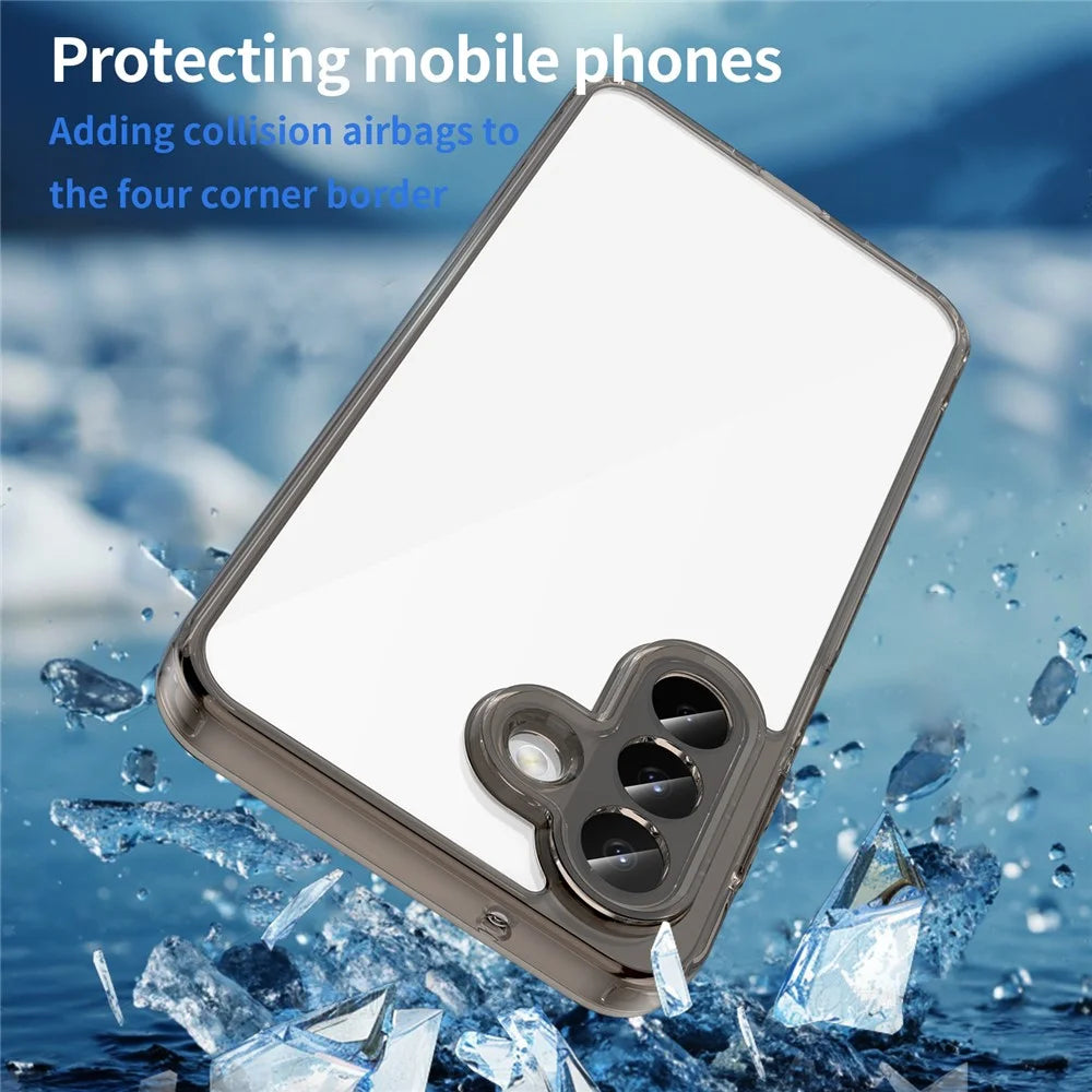 For Samsung Galaxy A27 5G Case TPU + Acrylic Phone Back Cover Anti Yellowing - Black - 5