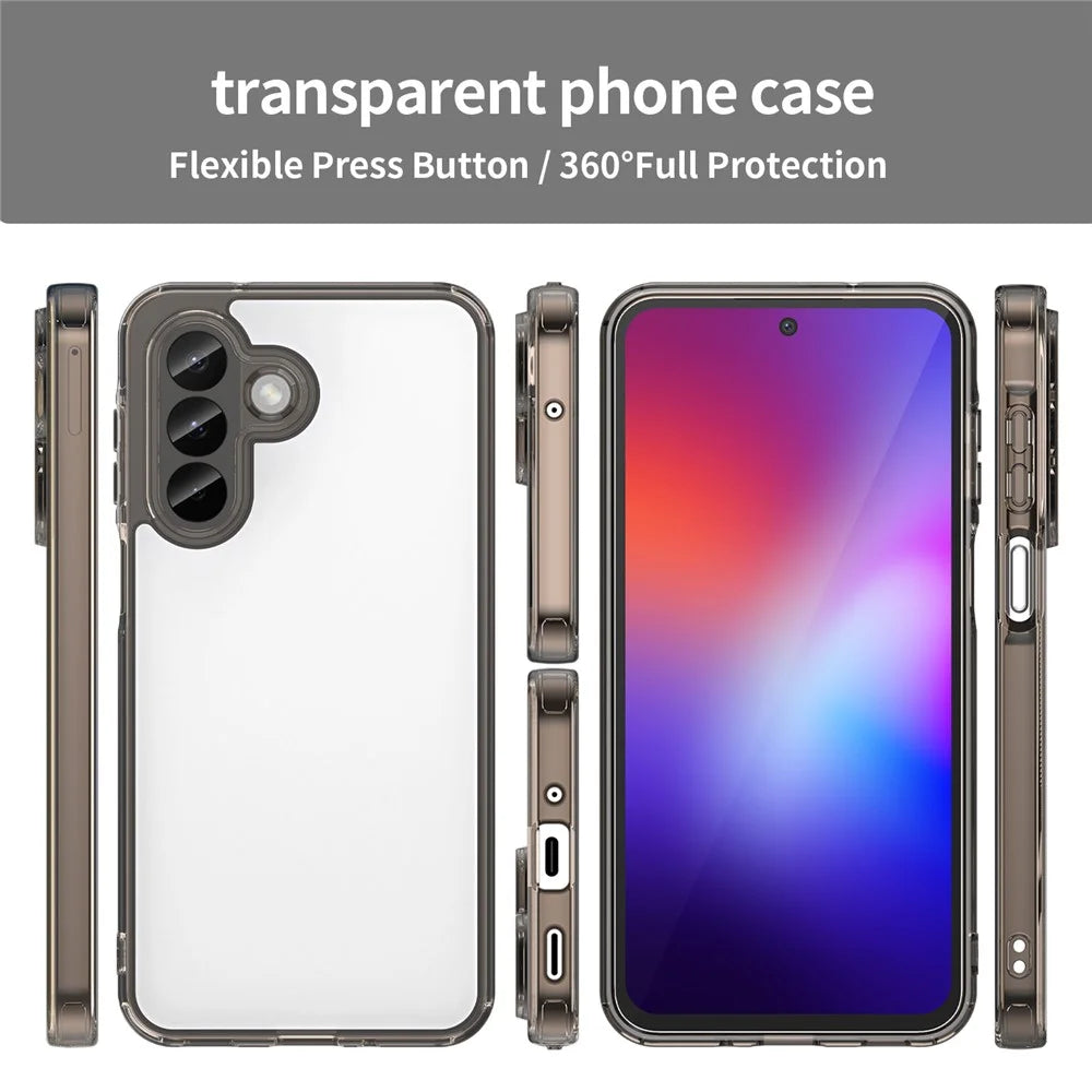 For Samsung Galaxy A27 5G Case TPU + Acrylic Phone Back Cover Anti Yellowing - Black - 6