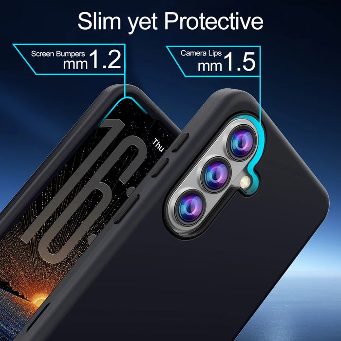 For Samsung Galaxy S25+ GW03 Case TPU + PC Phone Cover Dual Layer Shockproof - Black - 5