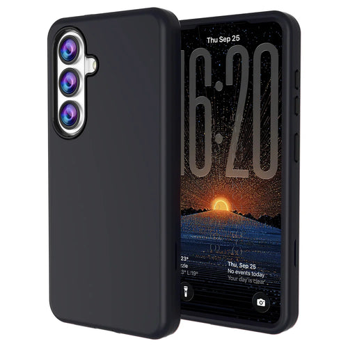 For Samsung Galaxy S26 GW03 Case TPU + PC Phone Cover Dual Layer Shockproof - Black - 1
