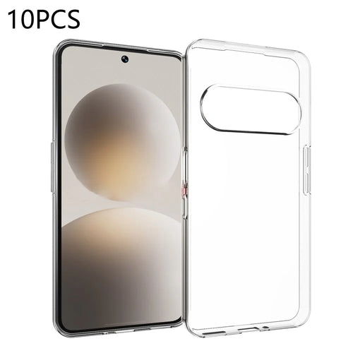 10Pcs   /   Pack For Natural AI Phone Case Watermark Free TPU Protective Phone Cover - Transparent - 1