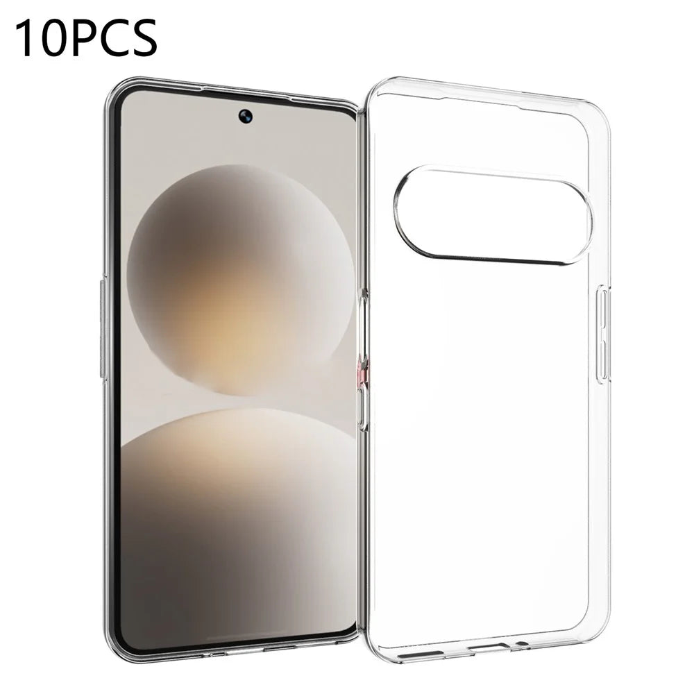 10Pcs   /   Pack For Natural AI Phone Case Watermark Free TPU Protective Phone Cover - Transparent - 1