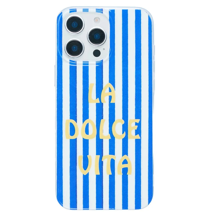 For iPhone 17 Case Heat Transfer Striped Pattern Soft TPU Anti-Scratch Phone Cover - Blue - 2