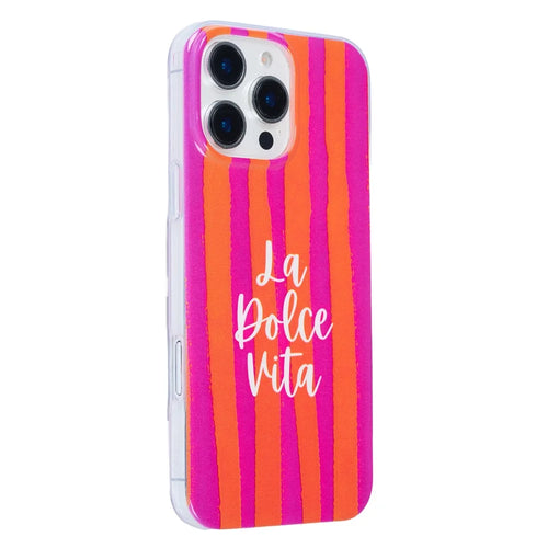 For iPhone 11 Case Heat Transfer Striped Pattern Soft TPU Anti-Scratch Phone Cover - Rose - 1