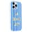For iPhone 13  /  14 Case Heat Transfer Striped Pattern Soft TPU Anti-Scratch Phone Cover - Blue - 1