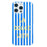 For iPhone 13  /  14 Case Heat Transfer Striped Pattern Soft TPU Anti-Scratch Phone Cover - Blue - 2
