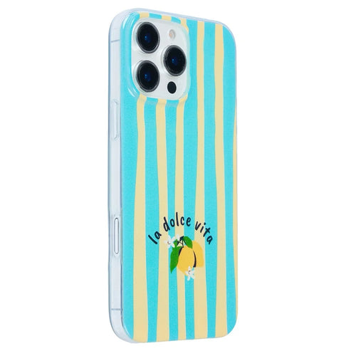 For iPhone 12  /  12 Pro Case Heat Transfer Striped Pattern Soft TPU Anti-Scratch Phone Cover - Green - 1