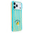 For iPhone 17 Case IMD Striped Pattern Hard PC Protective Phone Cover - Green - 1