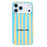 For iPhone 16 Pro Max Case IMD Striped Pattern Hard PC Protective Phone Cover - Baby Blue - 2