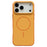For iPhone 17 Pro Magnetic Case Skin Feel PC TPU 2 in 1 Shockproof Phone Cover - Orange - 1