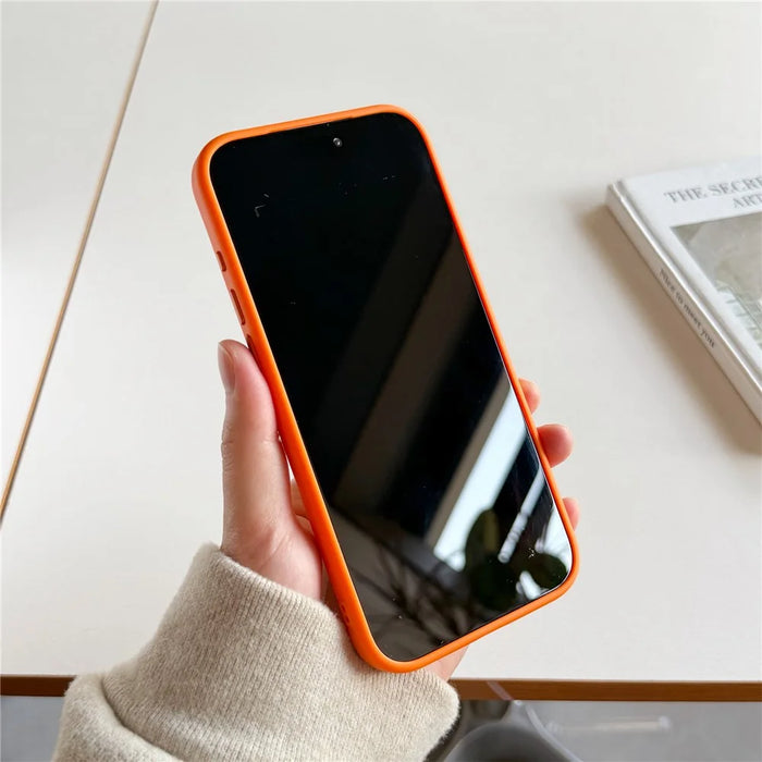 For iPhone 17 Pro Max Magnetic Case Skin Feel PC TPU 2 in 1 Shockproof Phone Cover - Orange - 3