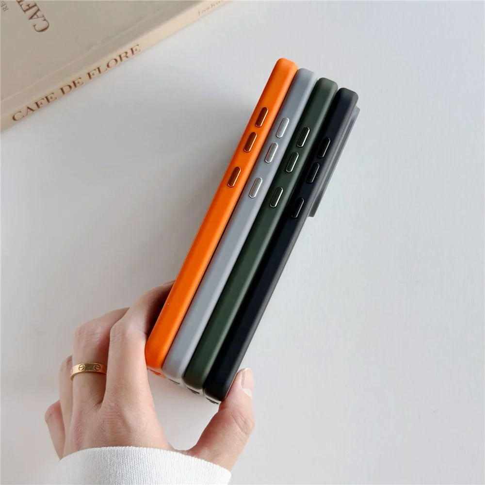For Samsung Galaxy S25 Ultra Magnetic Case Skin Feel PC TPU 2 in 1 Shockproof Phone Cover - Orange - 7