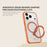 ZGA for iPhone 17 Pro Max Magnetic Case Rotating Kickstand Frosted PC + TPU Shockproof Phone Cover - Orange - 3