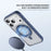 ZGA for iPhone 17 Pro Max Magnetic Case Rotating Kickstand PC + TPU Matte Phone Protective Cover - Blue - 5