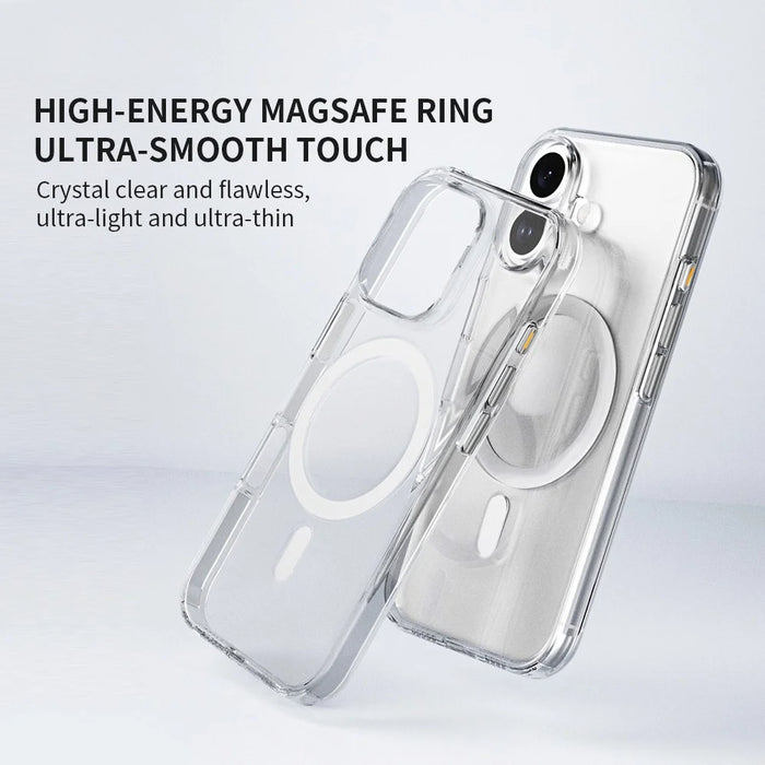 ZGA for iPhone 16 Magnetic Case Hard PC Anti-Scratch Clear Back Phone Cover - Transparent - 2