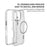 ZGA for iPhone 16 Magnetic Case Hard PC Anti-Scratch Clear Back Phone Cover - Transparent - 4