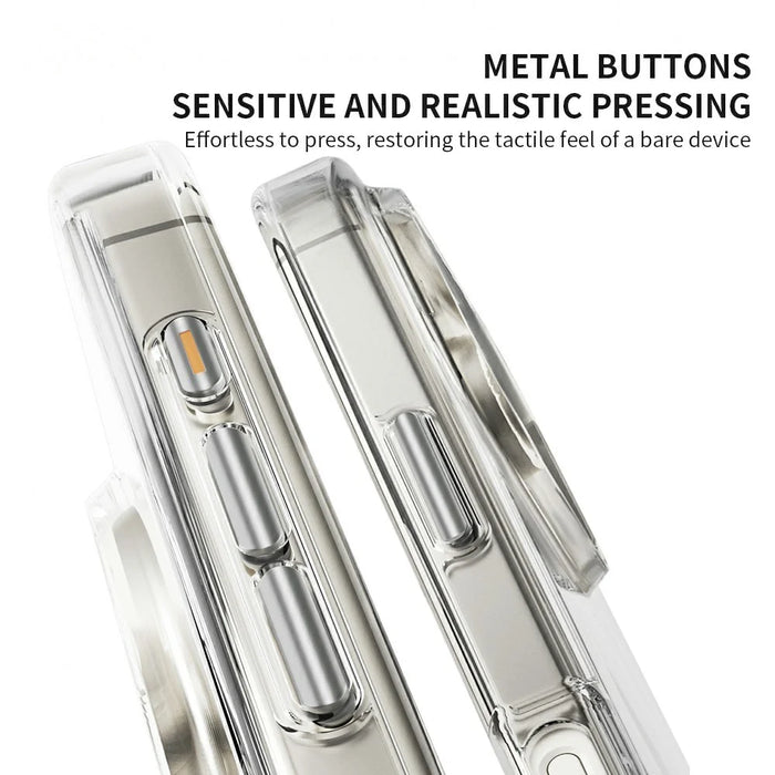 ZGA for iPhone 16 Plus Magnetic Case Hard PC Anti-Scratch Clear Back Phone Cover - Transparent - 2