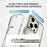 ZGA for iPhone 16 Pro Magnetic Case Hard PC Anti-Scratch Clear Back Phone Cover - Transparent - 7