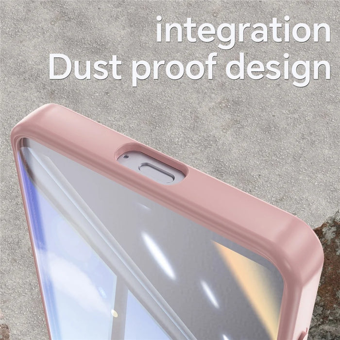 For Sony Xperia 1 VIII Case Acrylic TPU Metal Armor Shockproof Protective Cover - Pink - 5