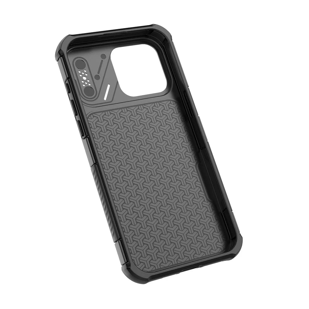For iPhone 13 Pro Max Case Shockproof Airbag PC+TPU Phone Cover Compatible with MagSafe - Black - 4