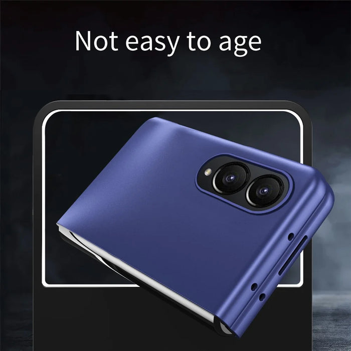 For Samsung Galaxy Z Fold8 Electroplated Protective Case Anti-Fingerprint Frosted PC Phone Cover - Sapphire - 3