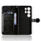 For Oukitel C26 Wallet Case Dot Pattern Imprint PU Leather Phone Cover with Wrist Strap - Black - 2