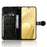 For Oukitel C26 Wallet Case Dot Pattern Imprint PU Leather Phone Cover with Wrist Strap - Black - 3
